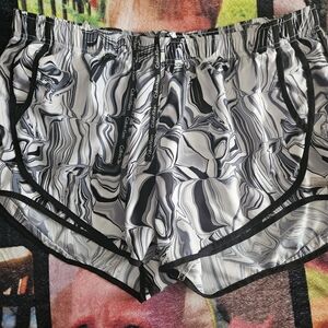 Calvin Klein Black & White Marble Athletic Shorts